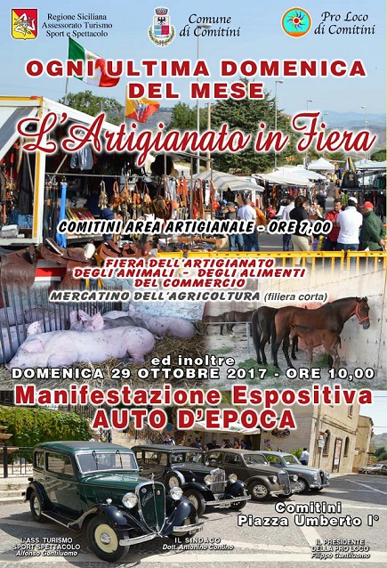 Comitini. Domani torna ''L'Artigianato in Fiera'', sfilata d'auto d'epoca