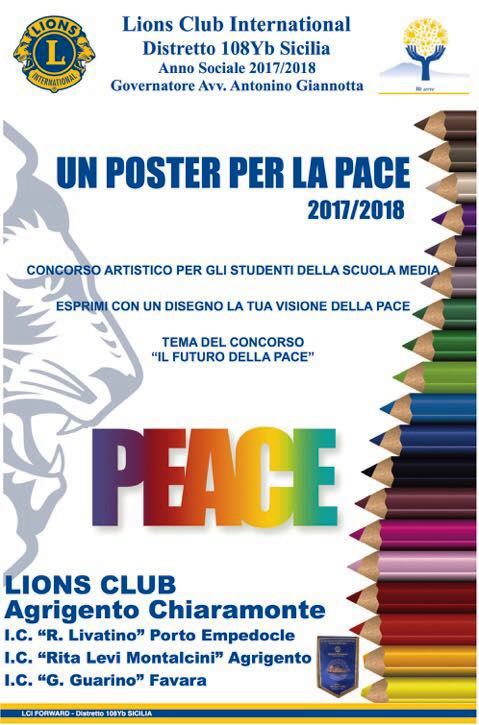 ''Un poster per la pace''. L'I.C. ''G. Guarino'' partecipa a un concorso internazionale promosso dal ''Lions Club''