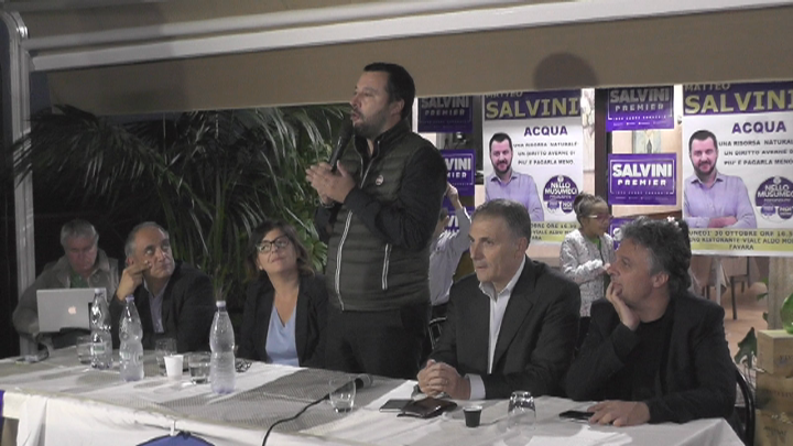 Politica. Matteo Salvini ieri a Favara, conferenza stampa su crisi idrica e altre problematiche del territorio
