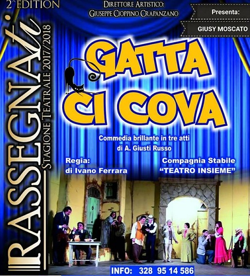 Favara, domani sera commedia brillante: ''Gatta ci cova'' al teatro San Francesco. Ci sarà da ridere!
