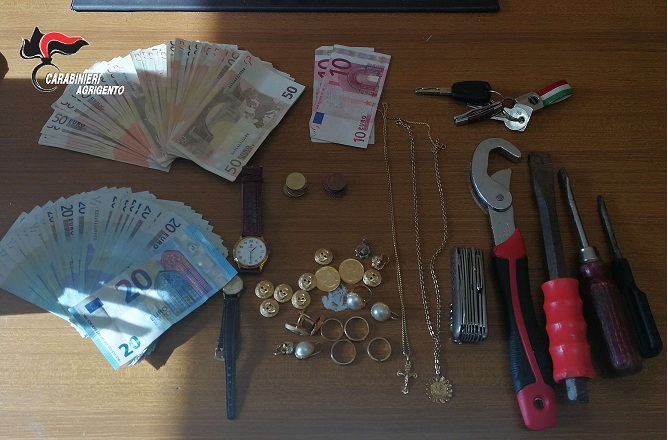Ladro in trasferta a Palma di Montechiaro. Arrestato 40enne di Mazara del Vallo