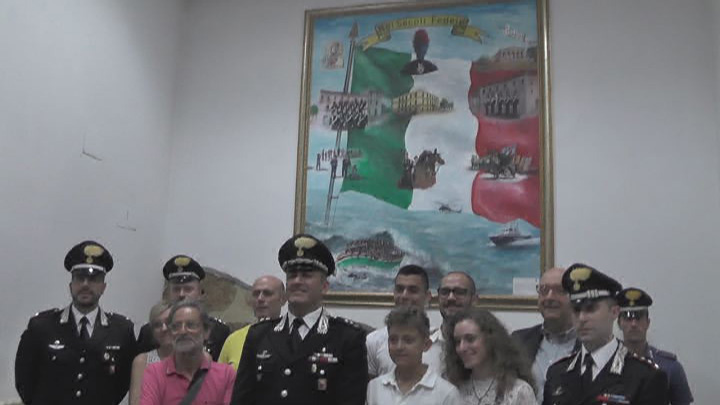 Xª Festa della Legalità, scoperta la maxi tela donata all'Arma Carabinieri. Cerimonia al Comando provinciale