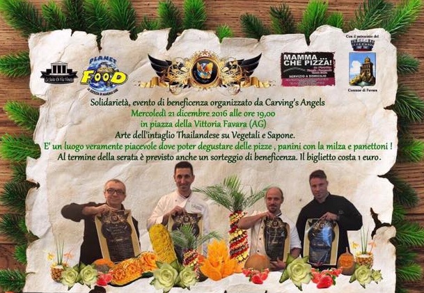 Favara, domani sera l'iniziativa benefica ''Carving's Angels''