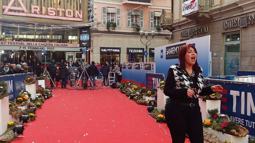 La cantante favarese Denise Lombardo su Rai Tre al programma ''Blob''