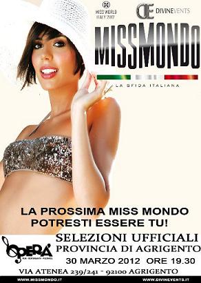 Casting di Miss Mondo questa sera ad Agrigento