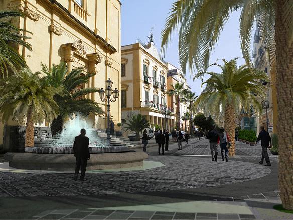 Porto Empedocle, radicale restyling della Via Roma. Nuova pavimentazione, fontana e arredi urbani