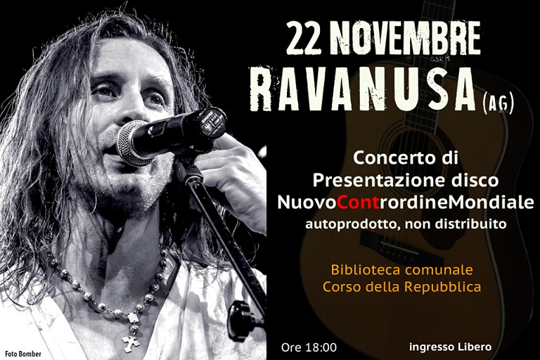 Povia a Ravanusa il 22 novembre per presentare Nuovo Contrordine Mondiale