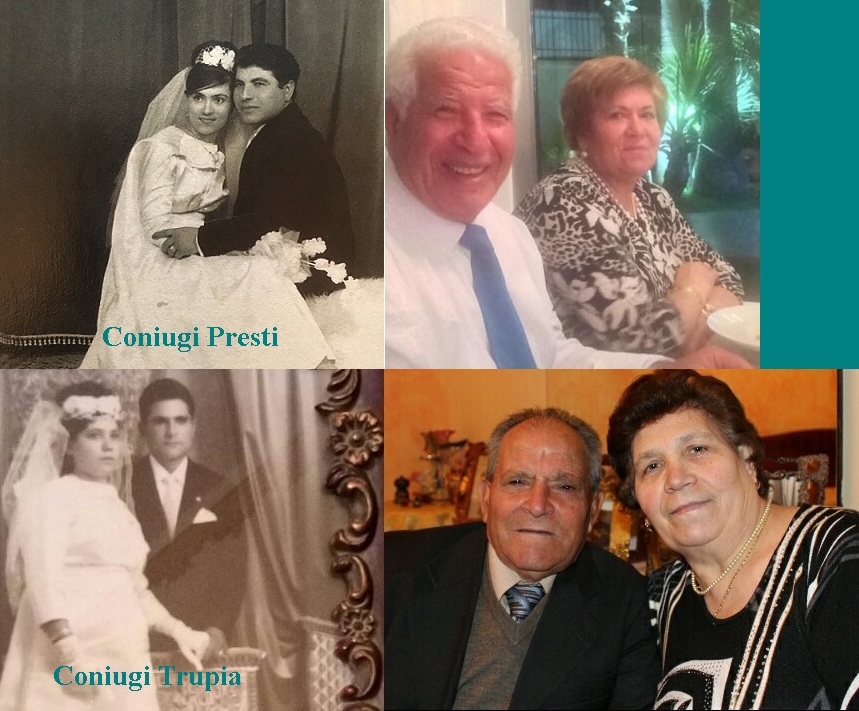 Favara, due coppie oggi festeggiano 50 anni di matrimonio. Festa in casa Presti e Trupia