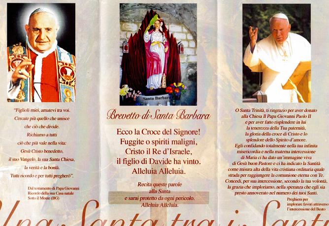 Grotta alla Miniera Ciavolotta. E' ritornata al suo posto la statua di Santa Barbara