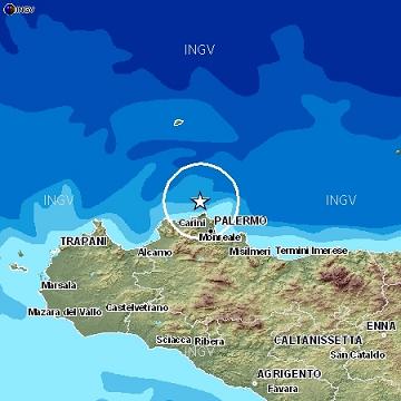 Scosse di terremoto nel Palermitano
