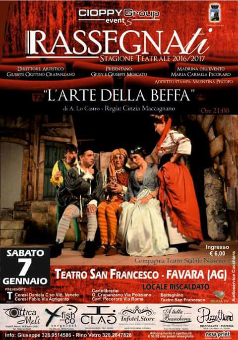 ''L'arte della Beffa'' al teatro San Francesco di Favara