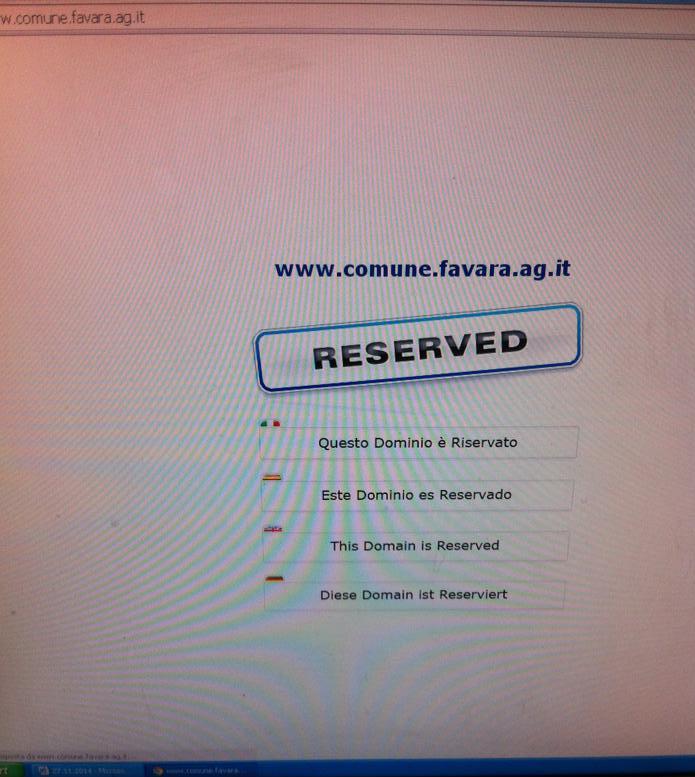 Il sito istituzionale del Comune di Favara fermo per diverse ore