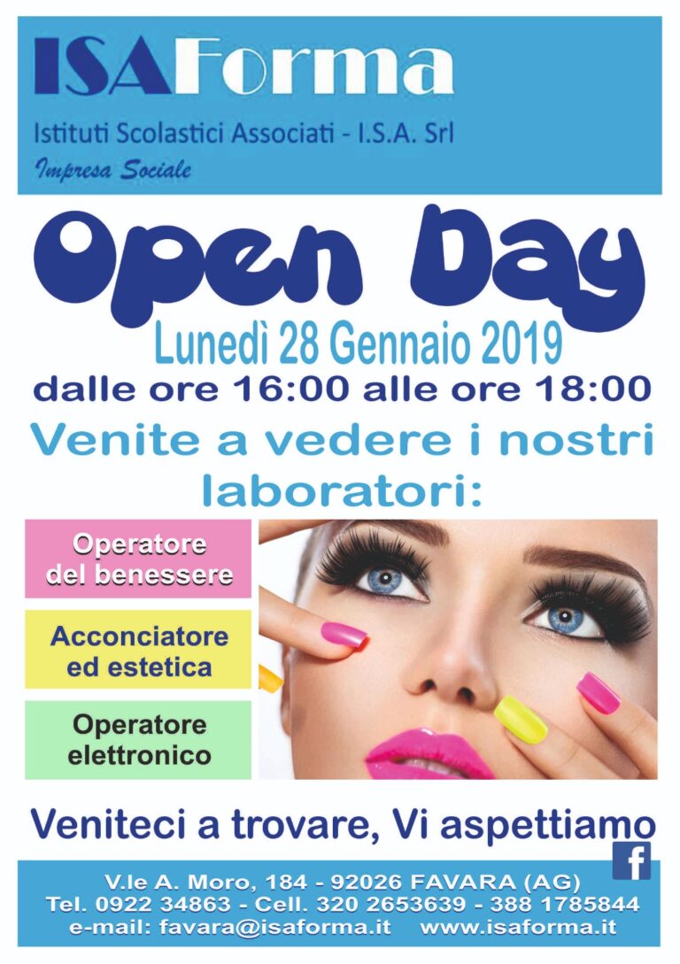 Open Day 2019 IsaForma di Favara