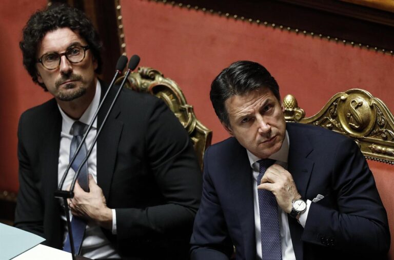 Giuseppe Conte e Danilo Toninelli Presidente del consiglio e Ministro