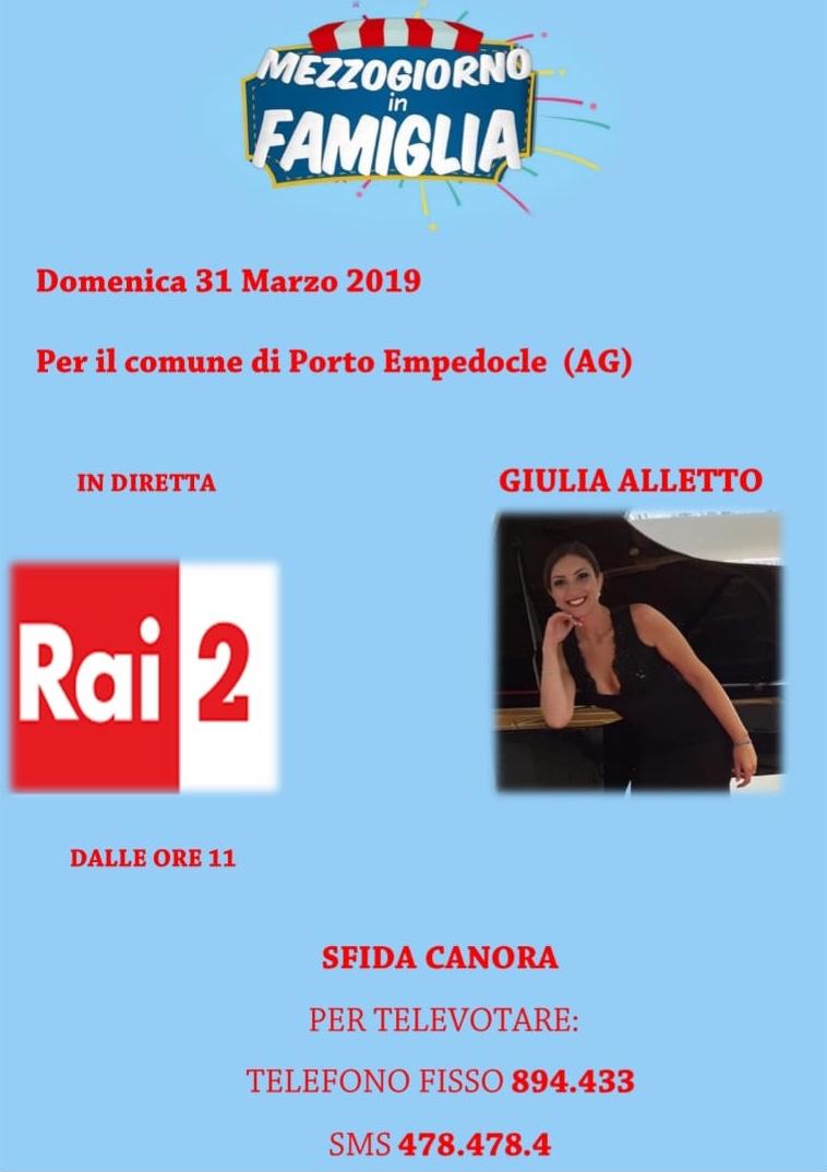 Giulia Alletto e Mezzogiorno in famiglia
