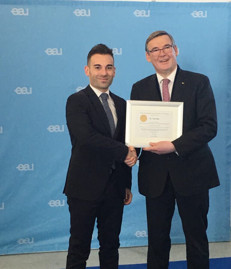 Angelo Territo premio Best Paper on Clinical Research