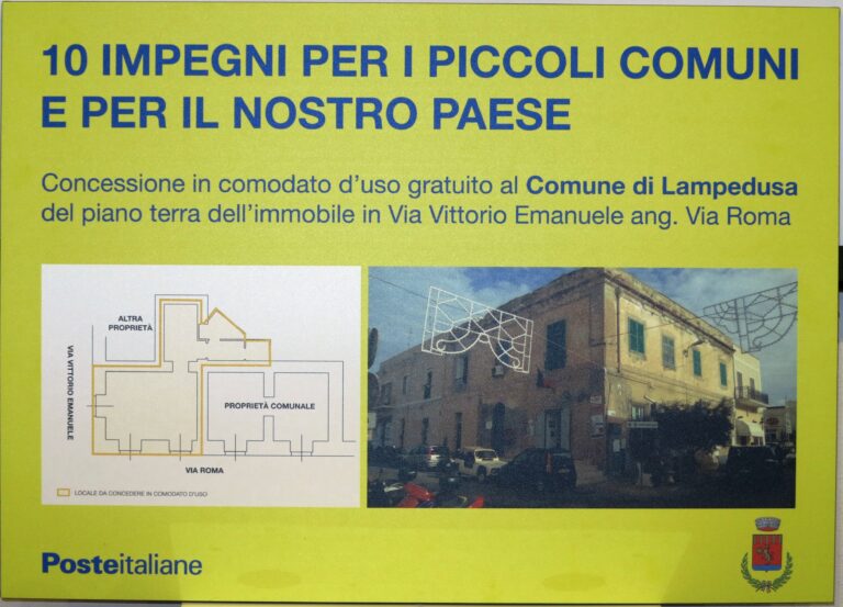 Immobile Lampedusa concesso da Poste Italiane