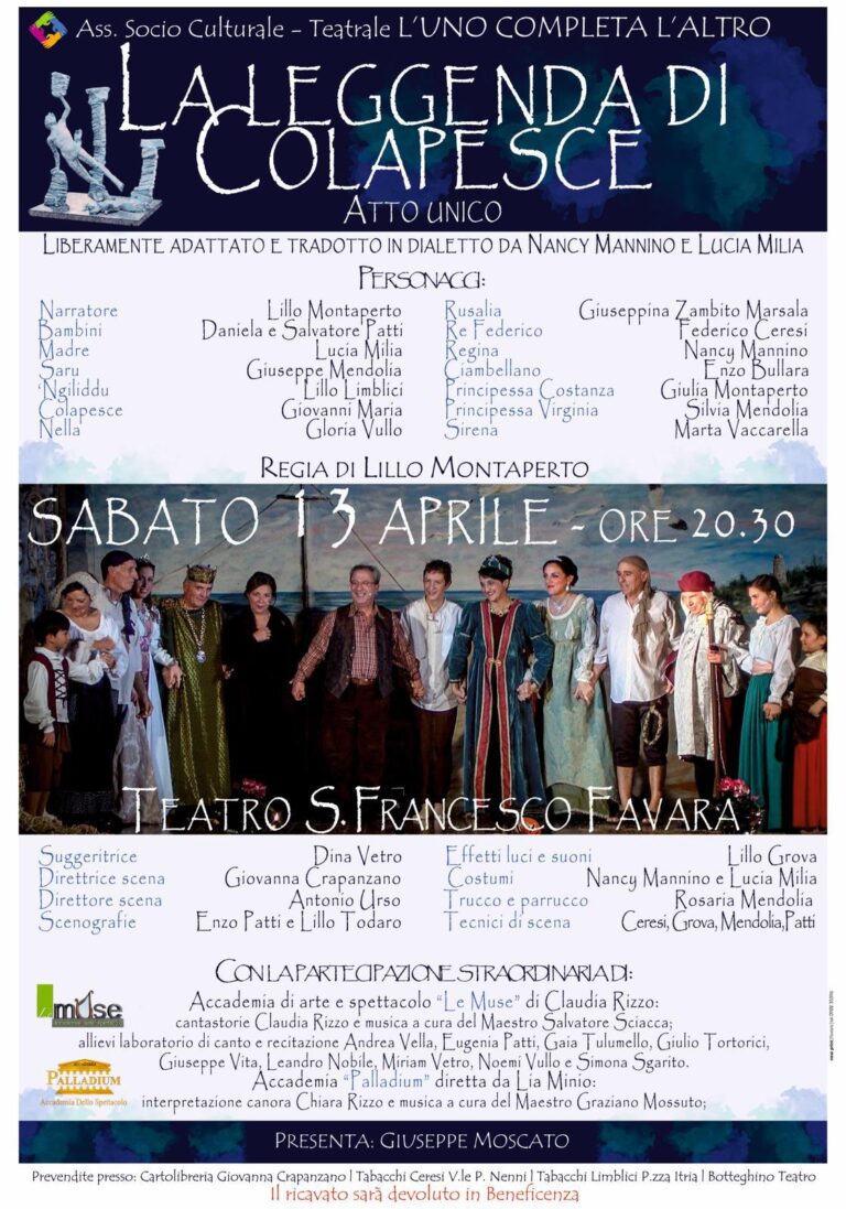 Manifesto La Leggenda di Colapesce