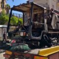 Incendio spazzatrice a Favara