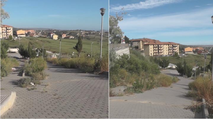 Ingresso Villa Giufà con erbacce