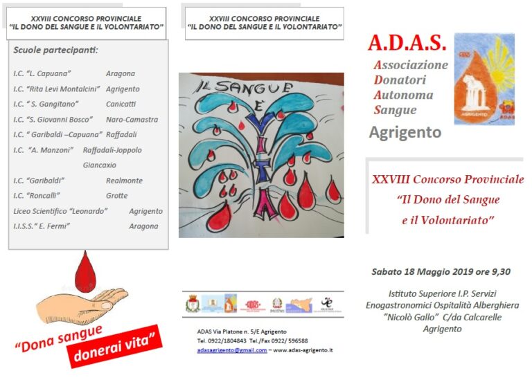 locandina adas campagna scuole maggio 2019