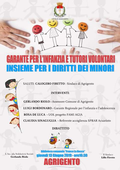 Locandina convegno Garante per l'infanzia e tutori volontari