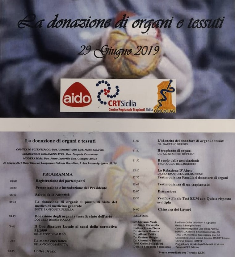 locandina donazione degli organi convegno san leone