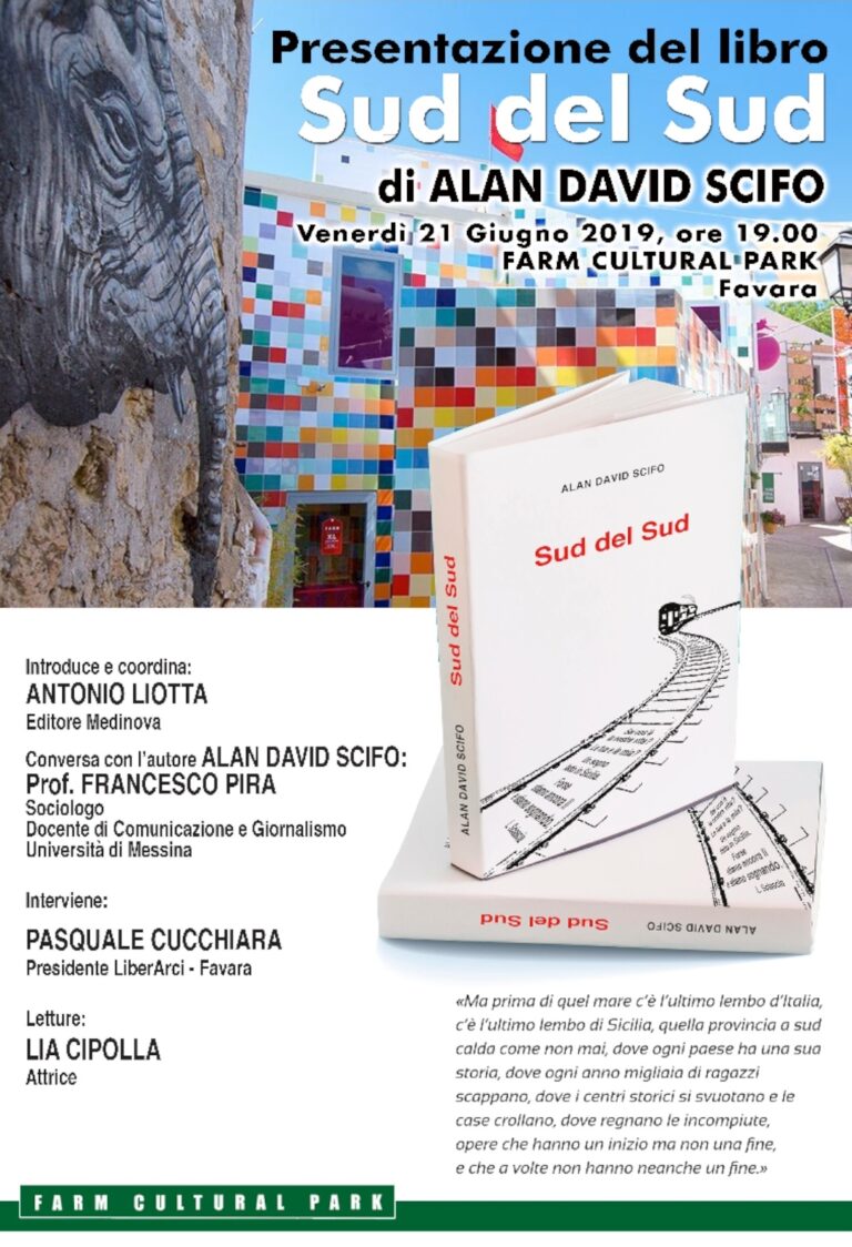 locandina libro Sud del Sud presentazione a Favara
