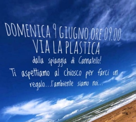 via la plastica dalla spiaggia iniziativa cannatello