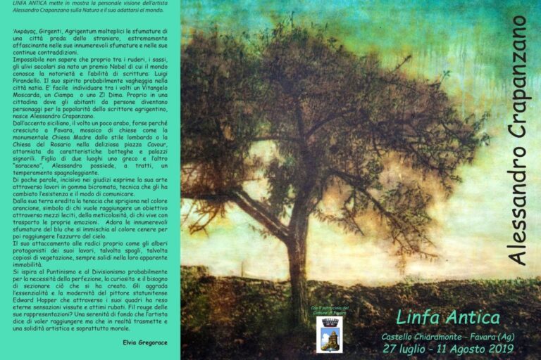 locandina-linfa-antica-alessandro-crapanzano-27-luglio-2019 favara
