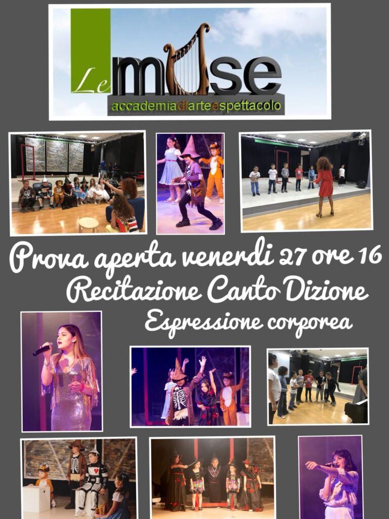Accademia Le muse prova aperta gratuita canto e recitazione 2019