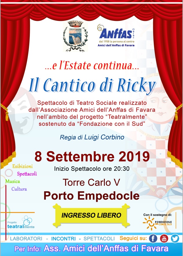 TEATRO Amici dell'Anffas Il cantico di Ricky