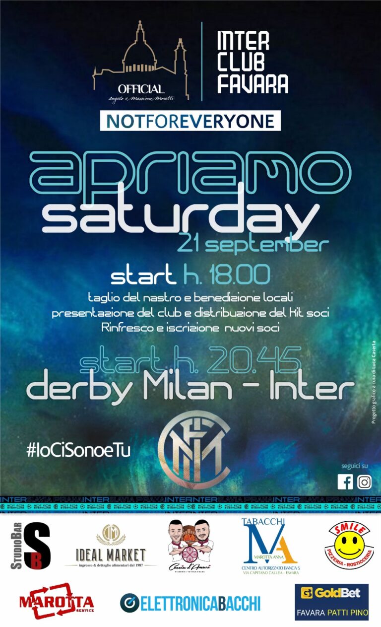 inter club inaugurazione manifesto