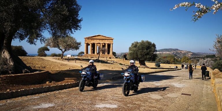polizia motori alla Valle dei Templi