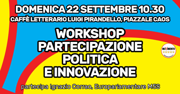 workshop agrigento m5s innovazione