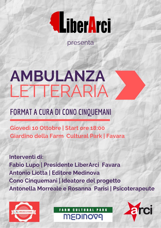 Locandina Ambulanza Letteraria a Farm Cultural Park