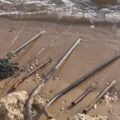 Pali rimossi dal mare San Leone Mareamico