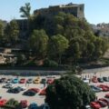 Targa Florio 2019 auto parcheggiate Castello Chiaramonte Siculiana