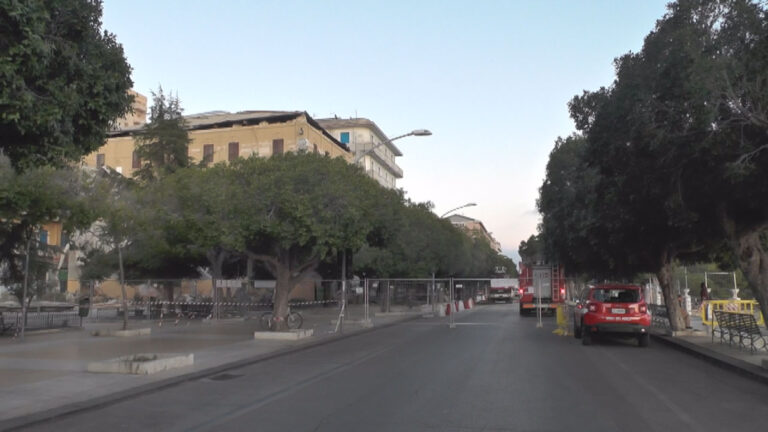 Viale Della VIttoria di Agrigento chiuso