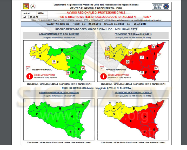 Allerta Meteo Attivato Numero Di Telefono Per Le Emergenze 3336141869 Siciliatv Org