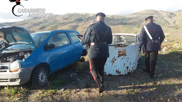 Carabinieri discarica Racalmuto