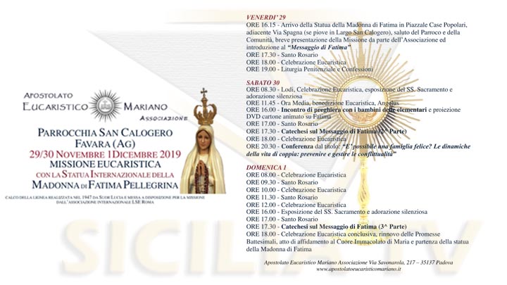 Statua Madonna di Fatima a Favara