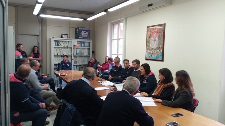 Vertice con l'equipe del Giro d'Italia 2020