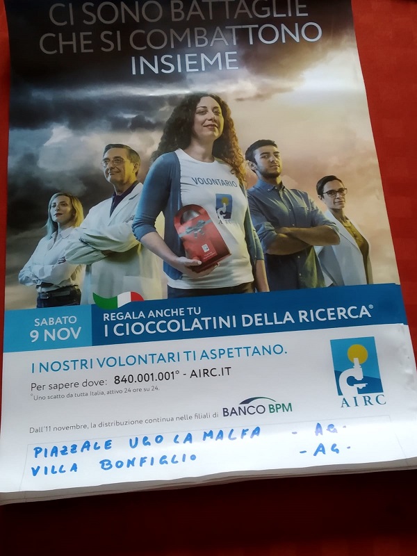 cioccolatini della ricerca AIRC 2019