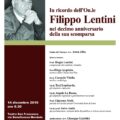 Locandina Manifestazione anniversario Filippo Lentini