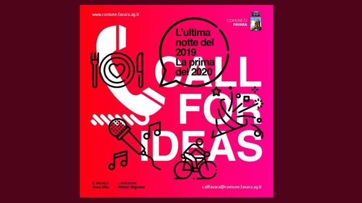locandina Call for ideas per il capodanno 2020