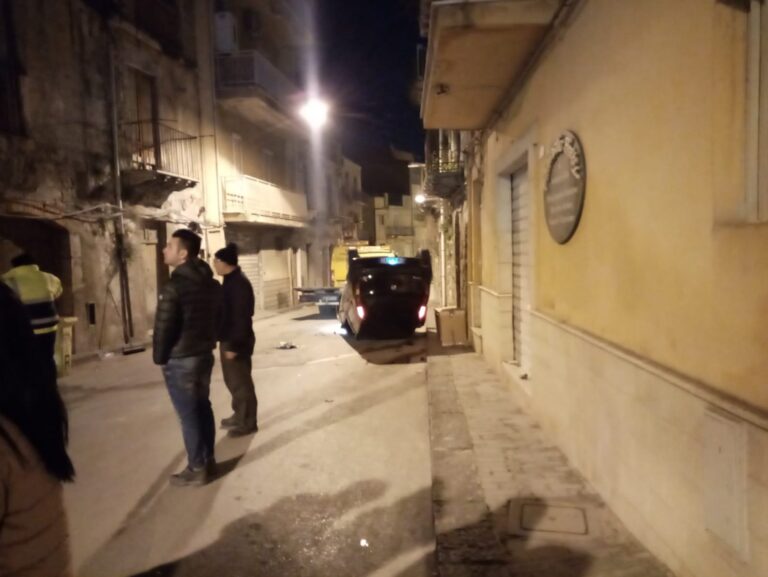Incidente stradale autonomo Favara 08-02-2020