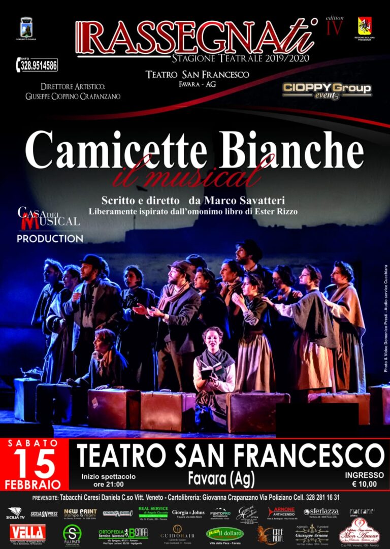 Rassegnati, locandina Camicette Bianche 15-02-2020