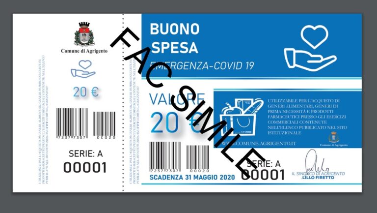 Buono Spesa Voucher Comune di Agrigento