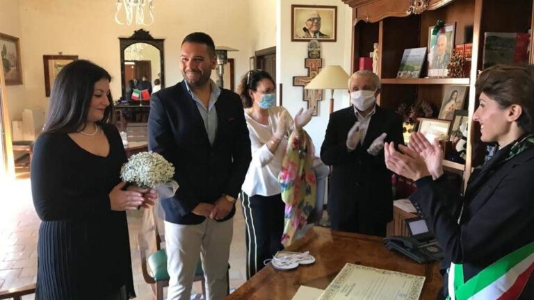 Gerry Sanfilippo e Marigiusy Crapanzano sposi covid